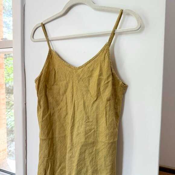 Homefrocks Linen Dress Mini Yellow Small 100% Linen - Picture 6 of 9